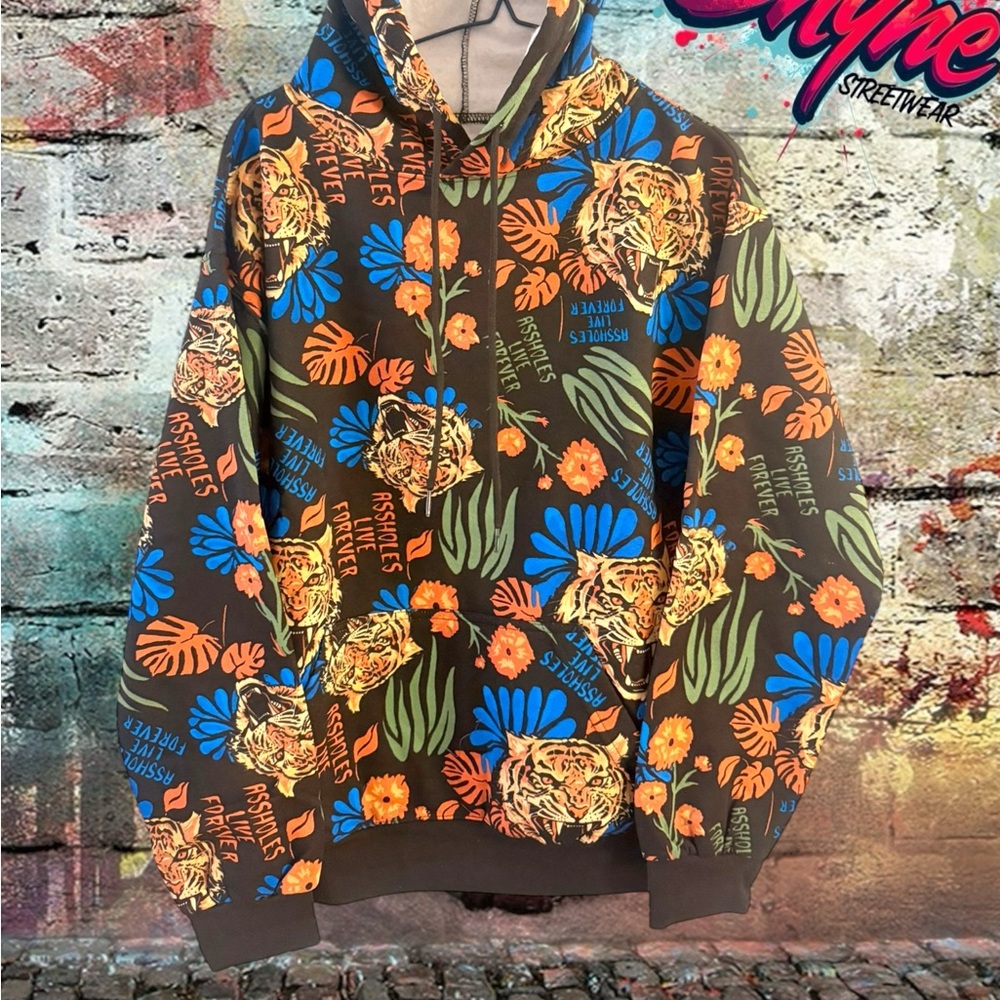 A$$holes Live Forever  Colorful Graphic Hoodie